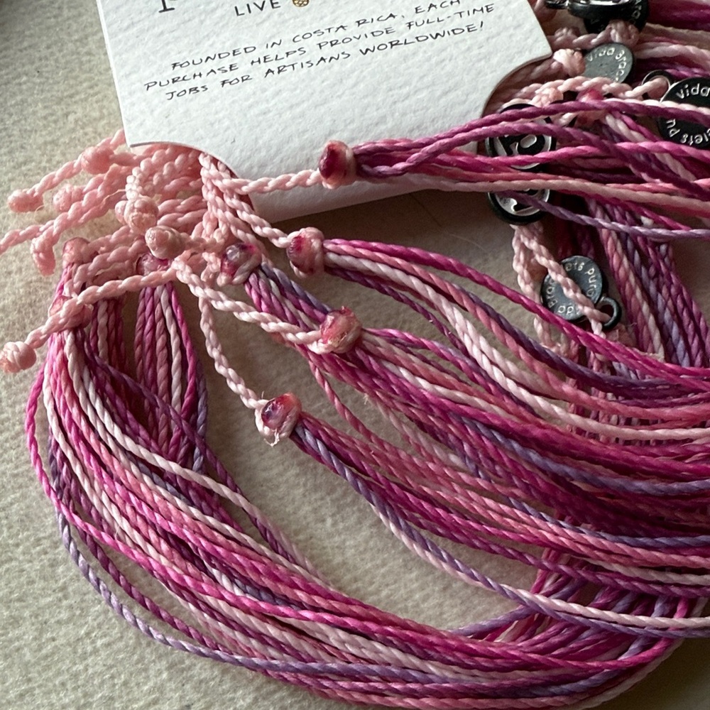 NWT Pura Vida Pink Ombre Bracelet Collection - Picture 3 of 3